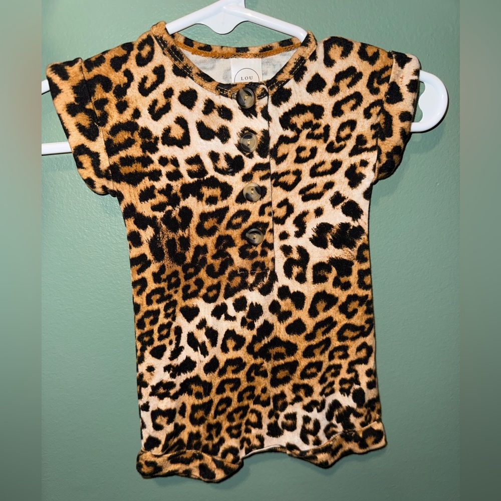 Lou Leopard Short Romper